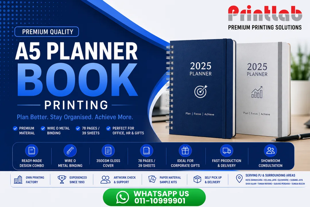 Premium A5 Planner Book Printing in Petaling Jaya, Selangor