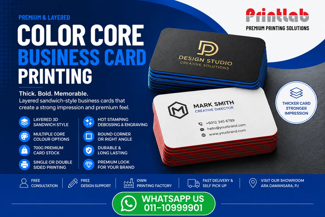 Premium Color Core Business Card Printing in Petaling Jaya, Selangor