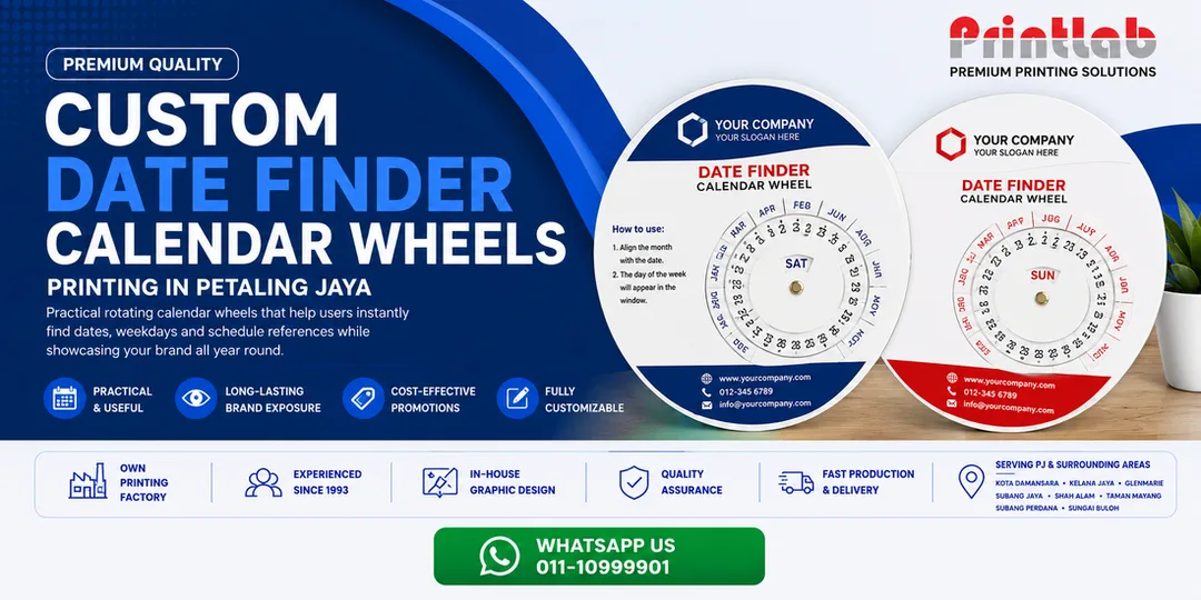 Custom Date Finder Calendar Wheels Printing Petaling Jaya Selangor Malaysia