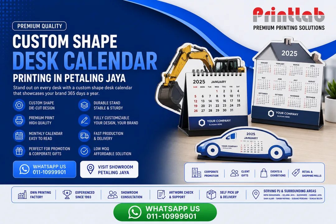 Custom Shape Desk Calendar Printing Petaling Jaya Selangor Malaysia
