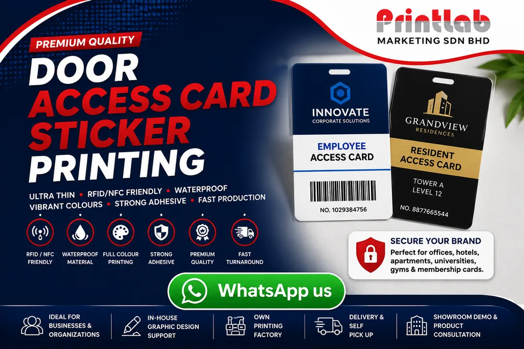 Premium Door Access Card Sticker Printing Supplier in Petaling Jaya Selangor