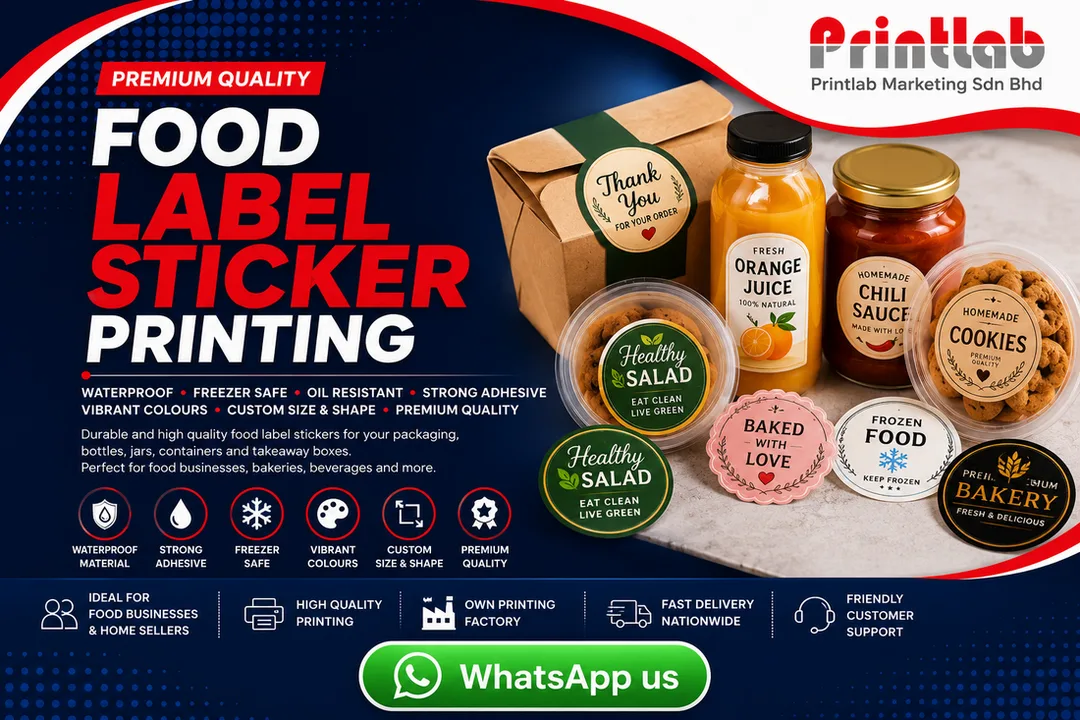 Premium Food Label Sticker Printing in Petaling Jaya Selangor by Printlab Marketing Sdn Bhd