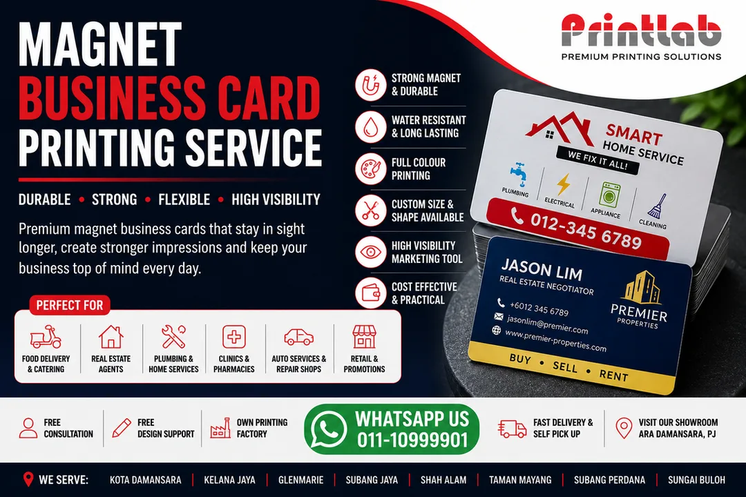 Premium Magnet Business Card Printing in Petaling Jaya, Selangor