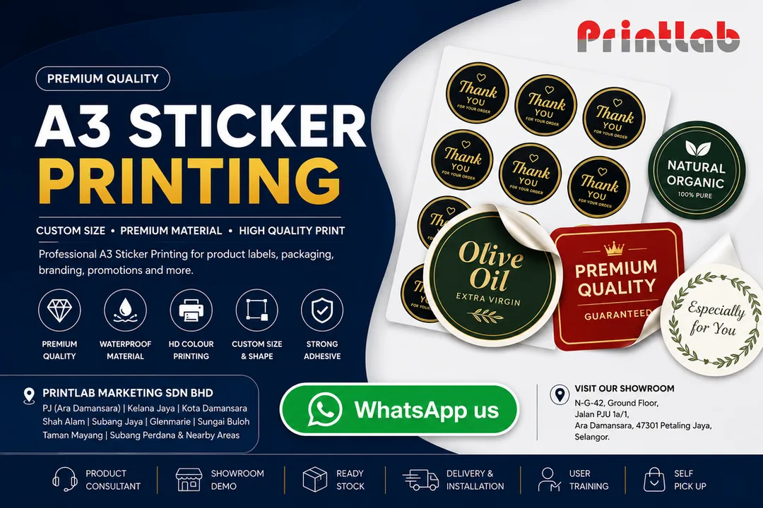Premium A3 Sticker Printing Supplier in Petaling Jaya SelangorPicture