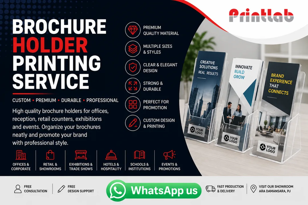 Custom Brochure Holder Printing Supplier in Petaling Jaya Selangor Malaysia
