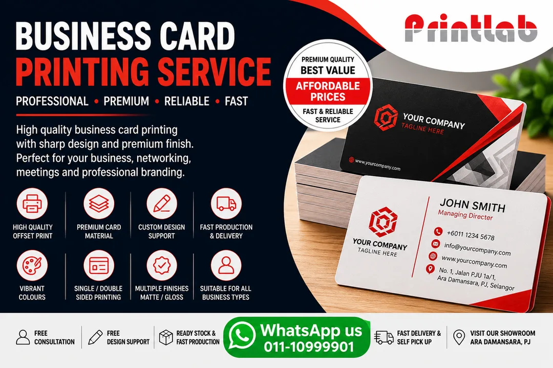 Custom Business Card Printing Supplier in Petaling Jaya Selangor Malaysia