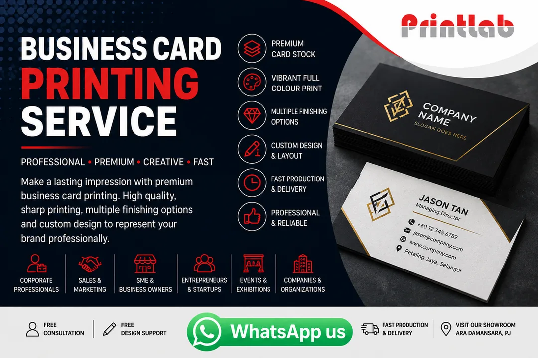 Custom Business Card Printing Supplier in Petaling Jaya Selangor Malaysia