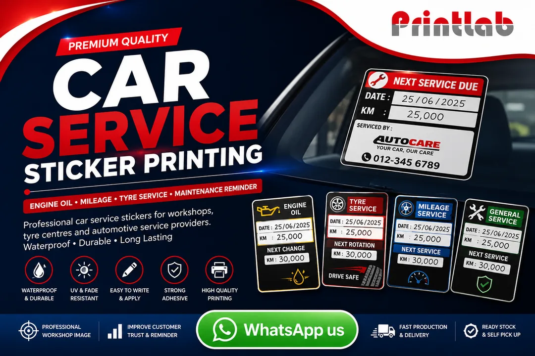 Premium Car Service Sticker Printing Supplier in Petaling Jaya Selangor