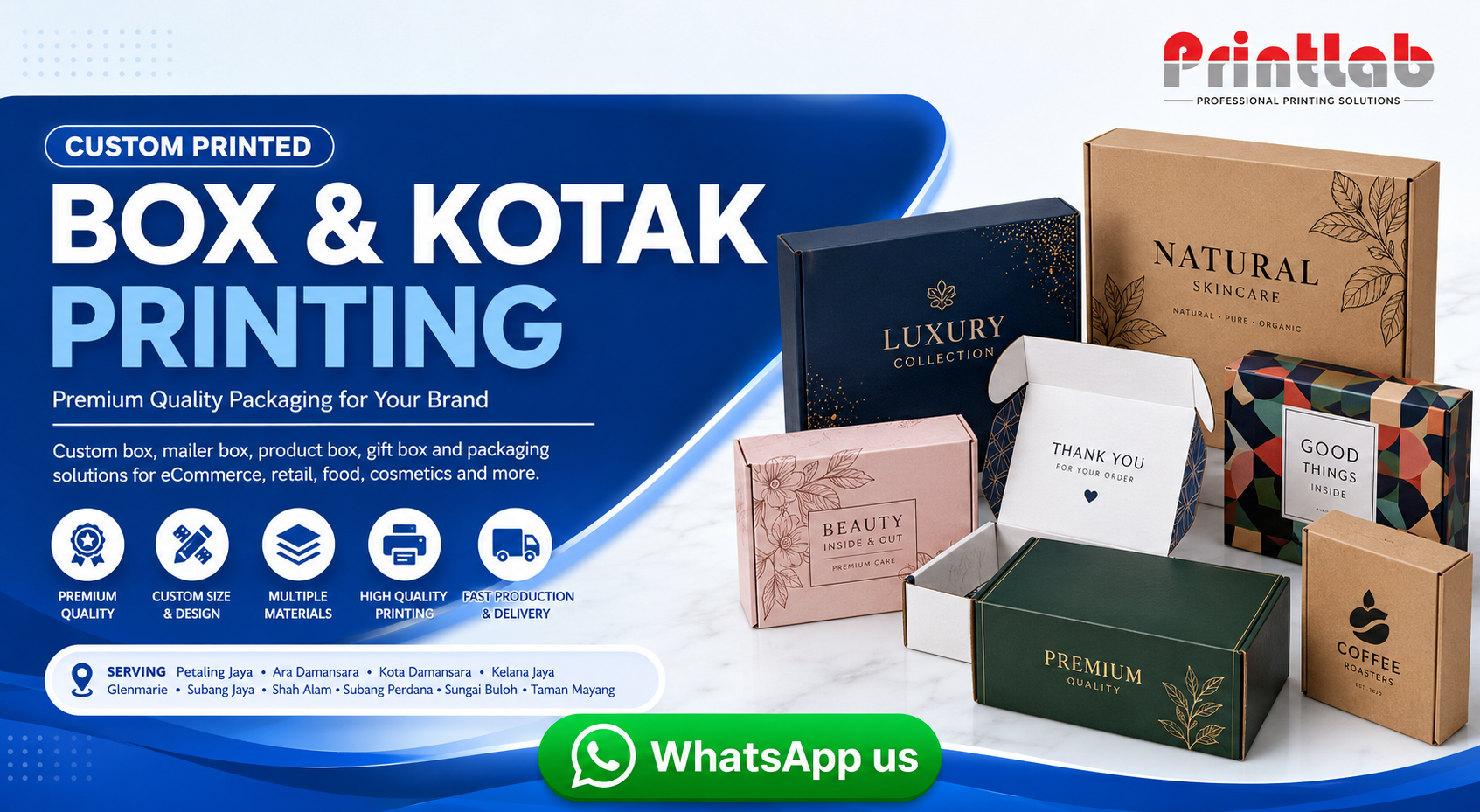 Custom Box & Kotak Printing in Petaling Jaya by Printlab Marketing Sdn Bhd