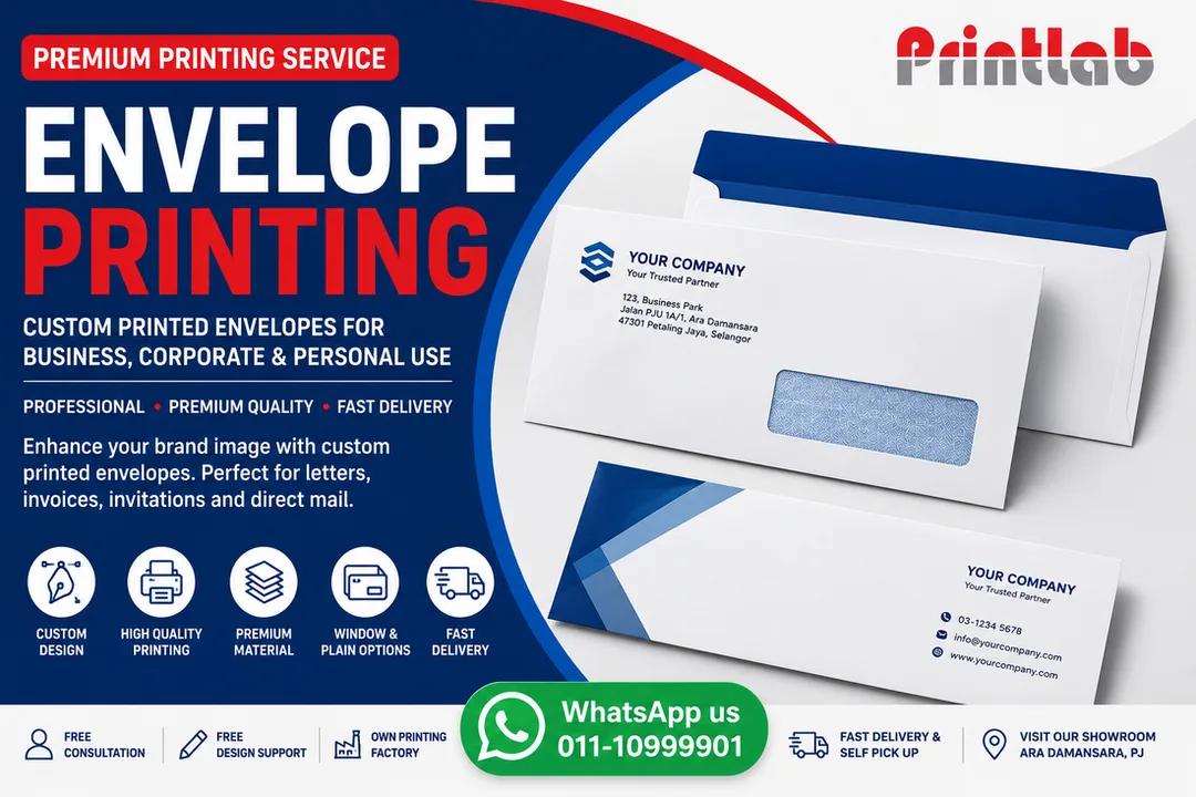 Custom Envelope Printing Supplier in Petaling Jaya Selangor Malaysia