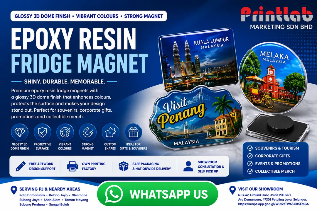 Epoxy Resin Fridge Magnet Printing by Printlab Marketing Sdn Bhd in Petaling Jaya