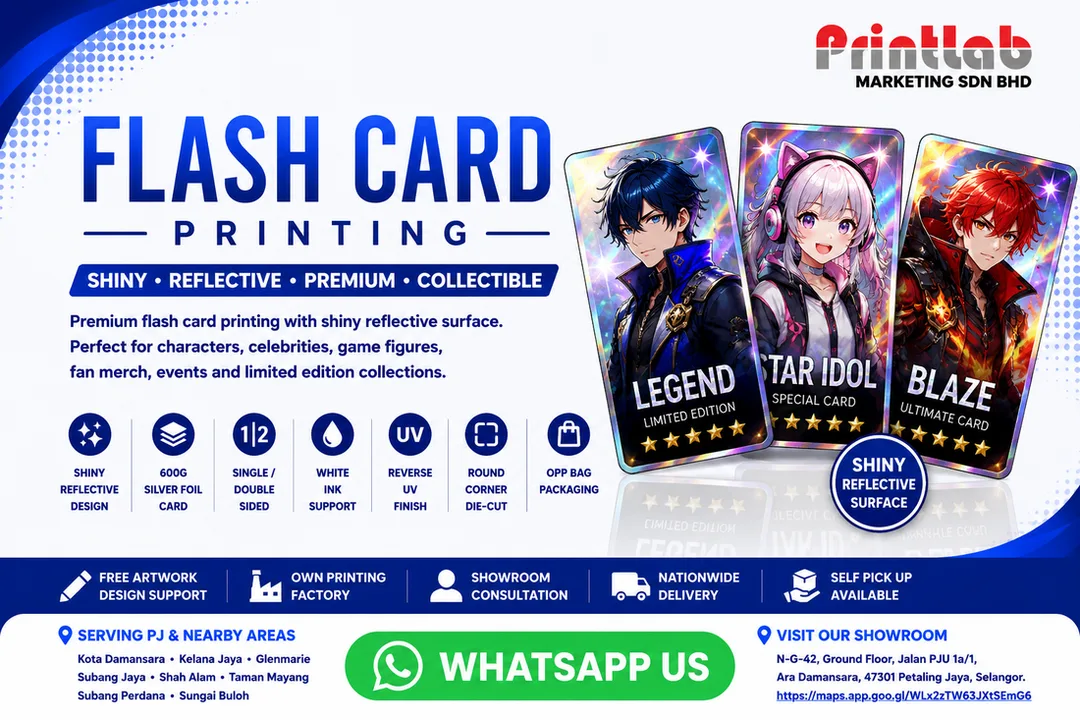 Flash Card Printing by Printlab Marketing Sdn Bhd in Ara Damansara PJ