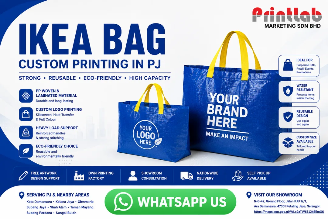 Custom IKEA Bag Printing by Printlab Marketing Sdn Bhd in Ara Damansara PJ