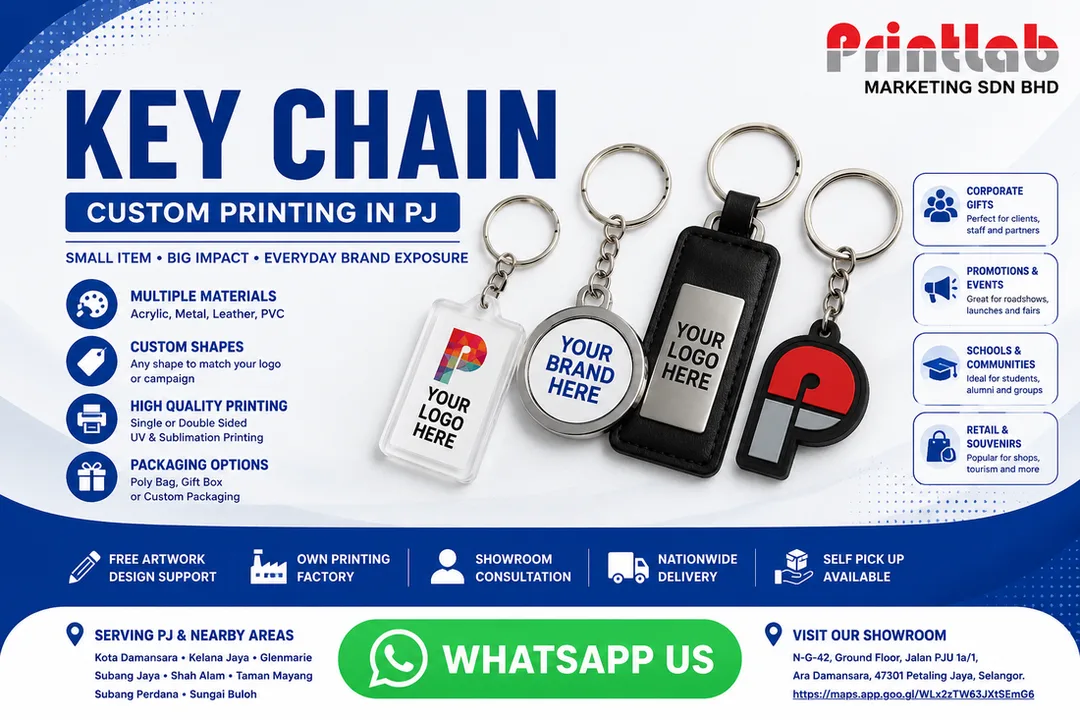 Key Chain Printing by Printlab Marketing Sdn Bhd in Ara Damansara PJ