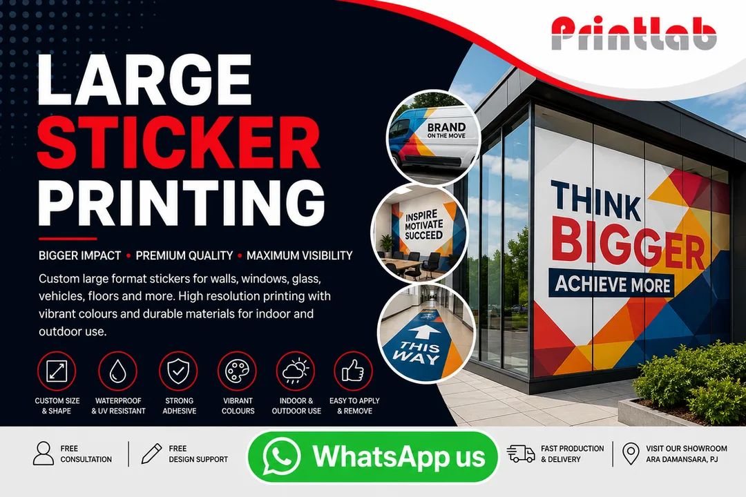 Large Format Sticker Printing Supplier in Petaling Jaya Selangor Malaysia