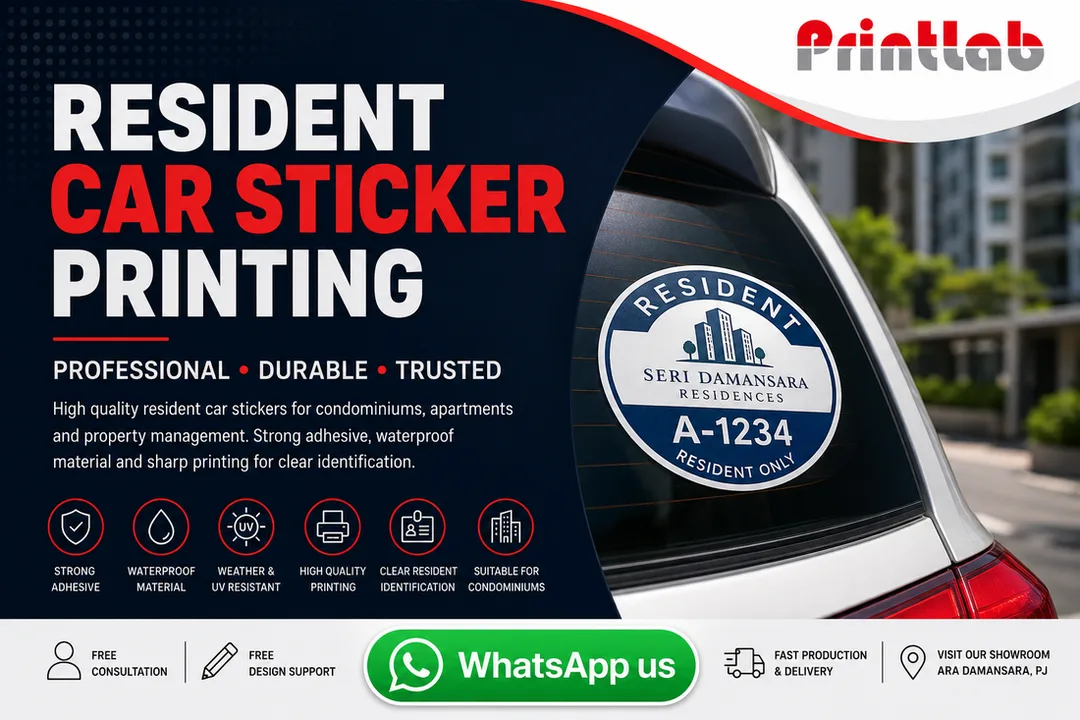 Premium Resident Car Sticker Printing Supplier in Petaling Jaya Selangor