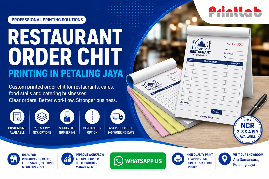 Custom restaurant order chit printing in Petaling Jaya by Printlab Marketing Sdn BhdPicture