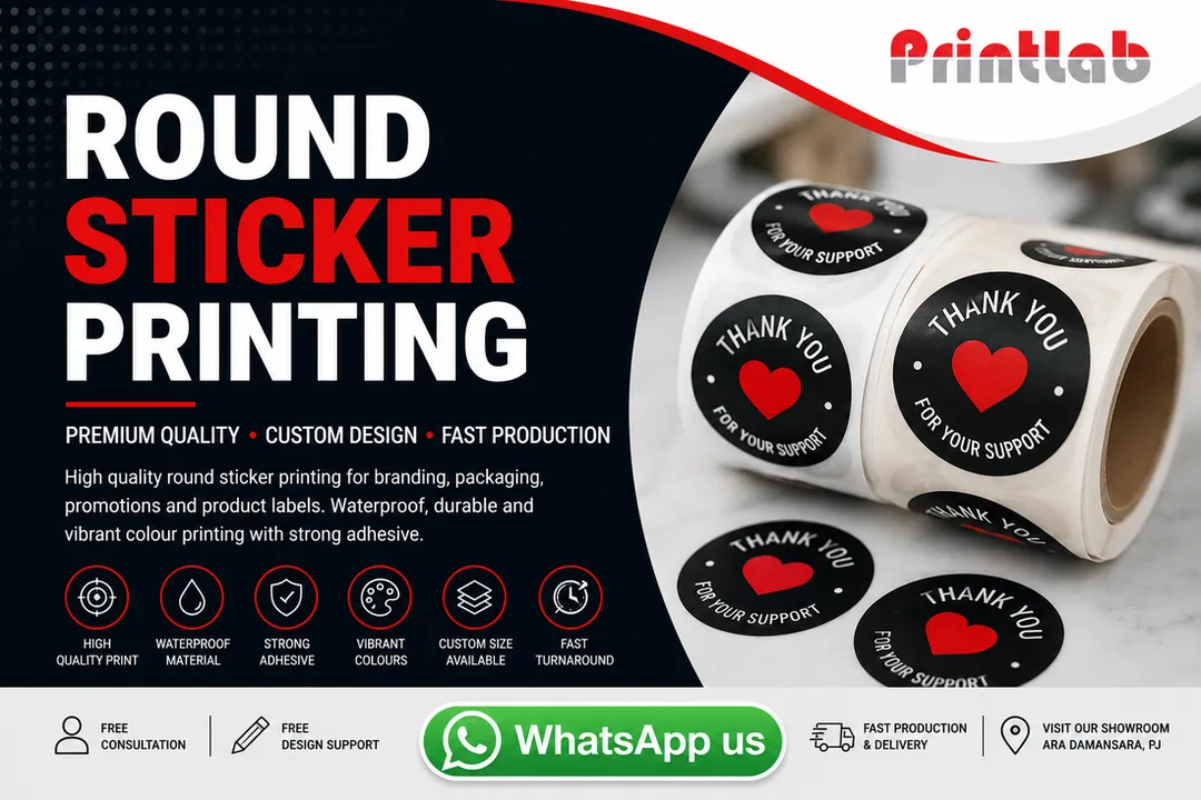 Premium Round Sticker Printing Supplier in Petaling Jaya Selangor