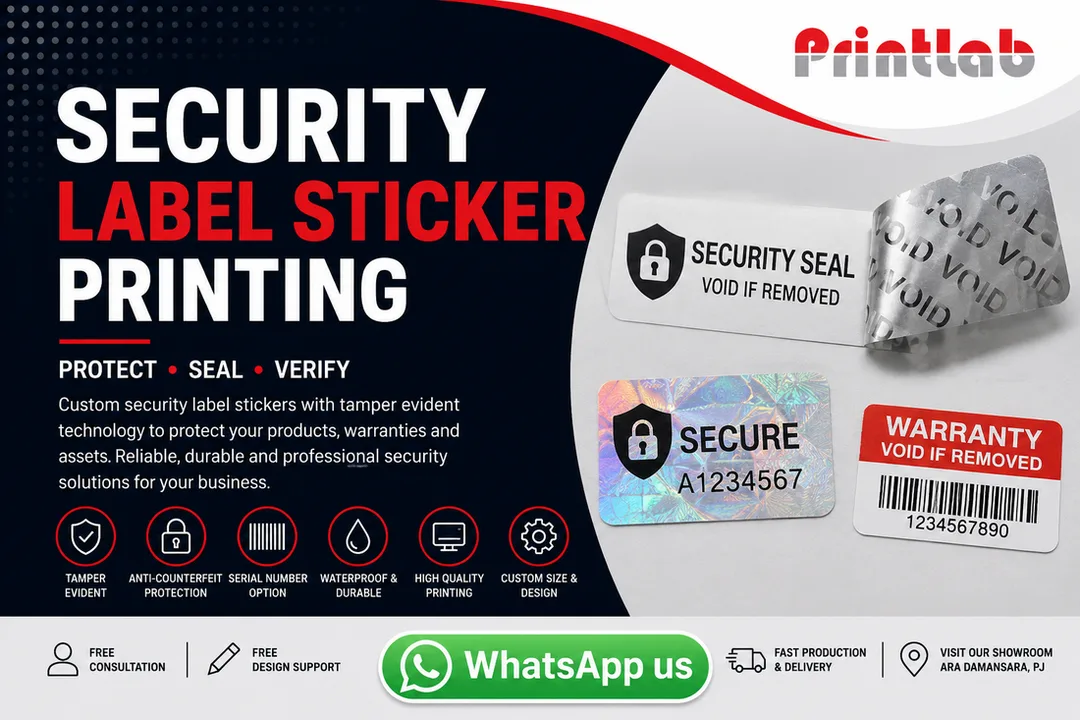 Custom Security Label Sticker Printing Supplier in Petaling Jaya Selangor