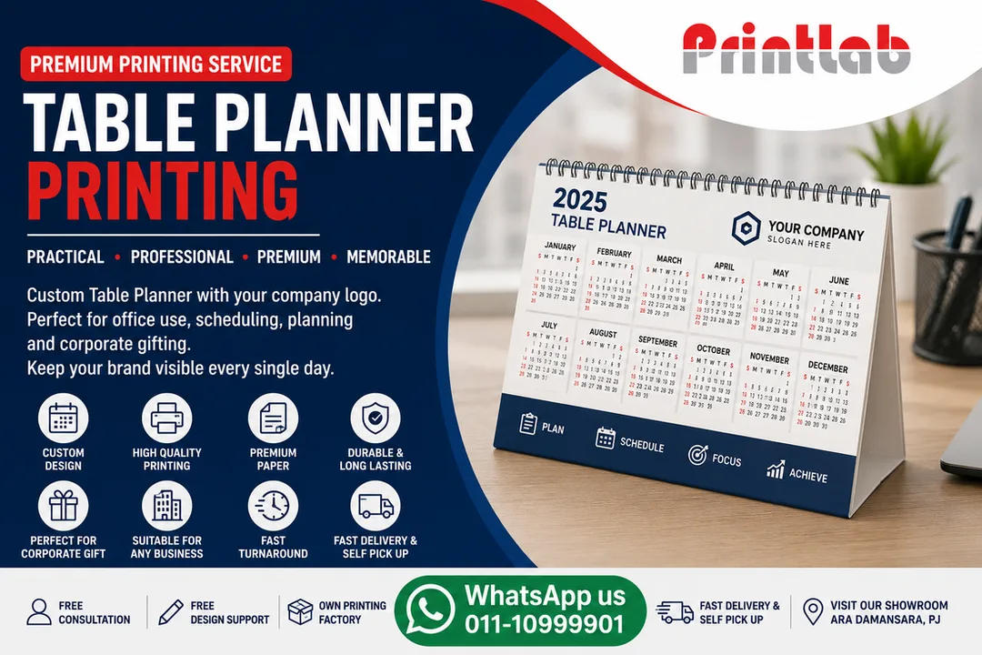 Custom Table Planner Printing Supplier in Petaling Jaya Selangor Malaysia