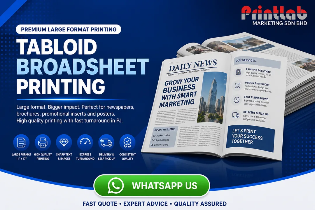Tabloid Broadsheet Printing by Printlab Marketing Sdn Bhd in Ara Damansara PJ