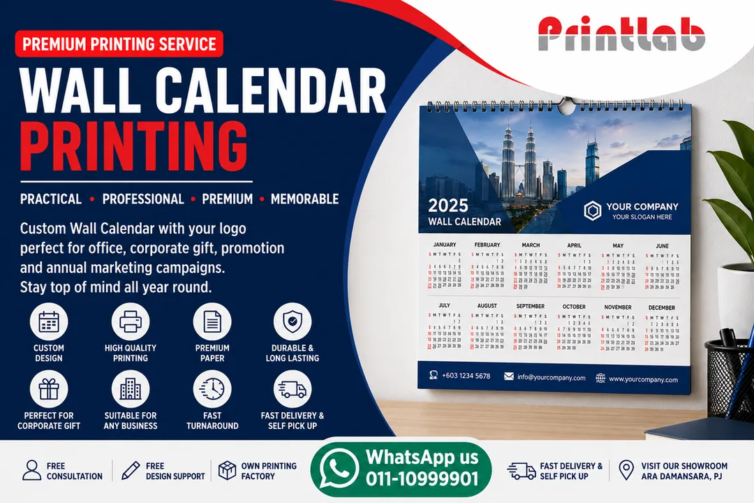 Custom Wall Calendar Printing Supplier in Petaling Jaya Selangor Malaysia