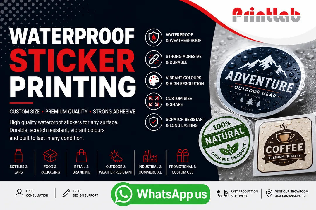 Custom Waterproof Sticker Printing Supplier in Petaling Jaya Selangor