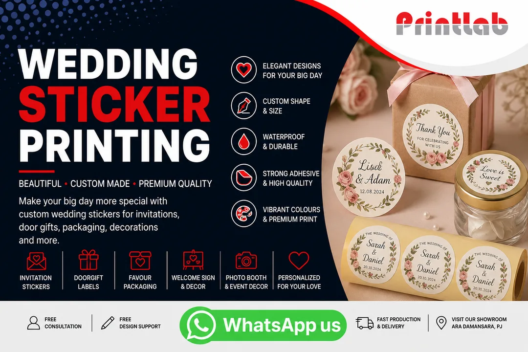 Custom Wedding Sticker Printing Supplier in Petaling Jaya Selangor