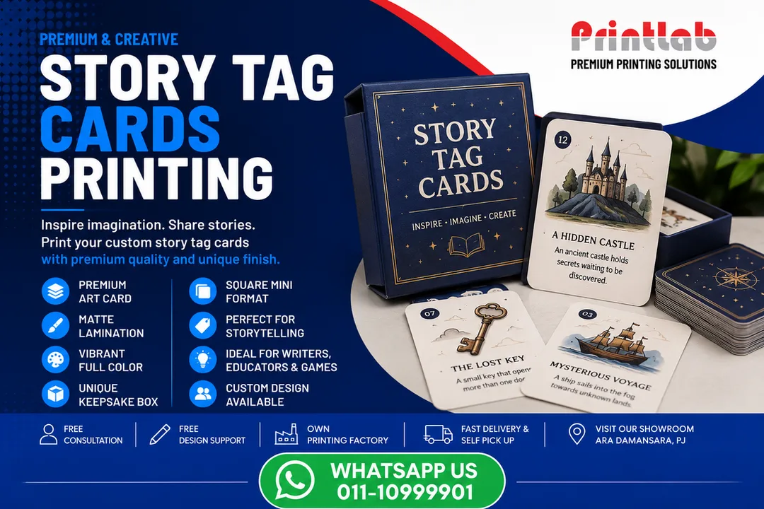 Premium Story Tag Cards Printing in Petaling Jaya, Selangor