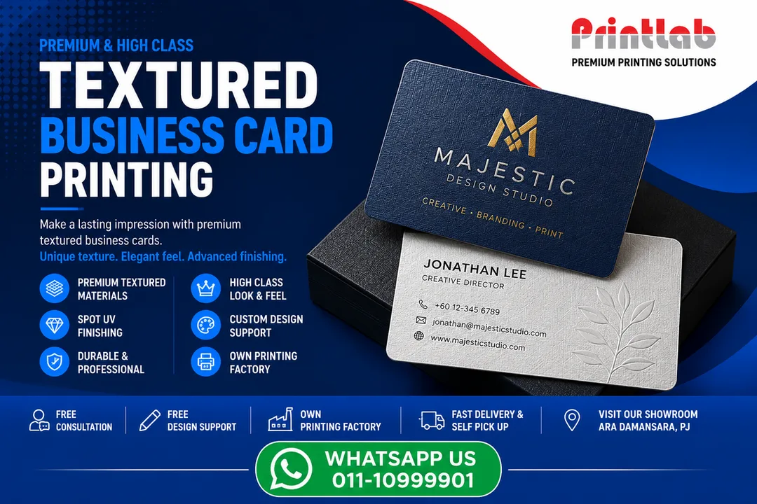 Premium Textured Business Card Printing in Petaling Jaya, Selangor