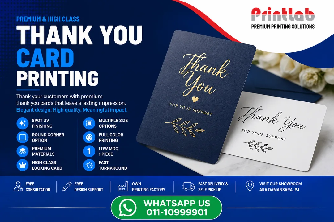 Premium Thank You Card Printing in Petaling Jaya, Selangor